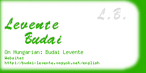 levente budai business card